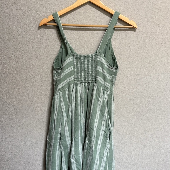 Green and white stripe adjustable button down dress universal thread XS - Picture 7 of 7